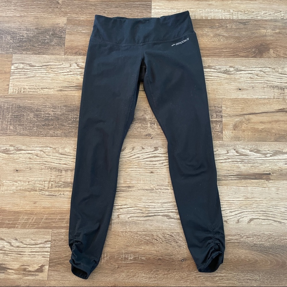 Brooks black athletic running leggings pants S